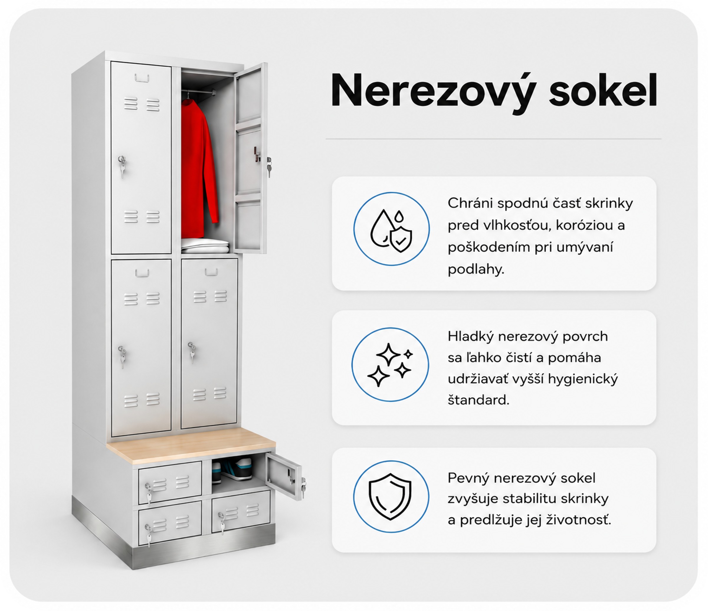 Výhody nerezového sokla3